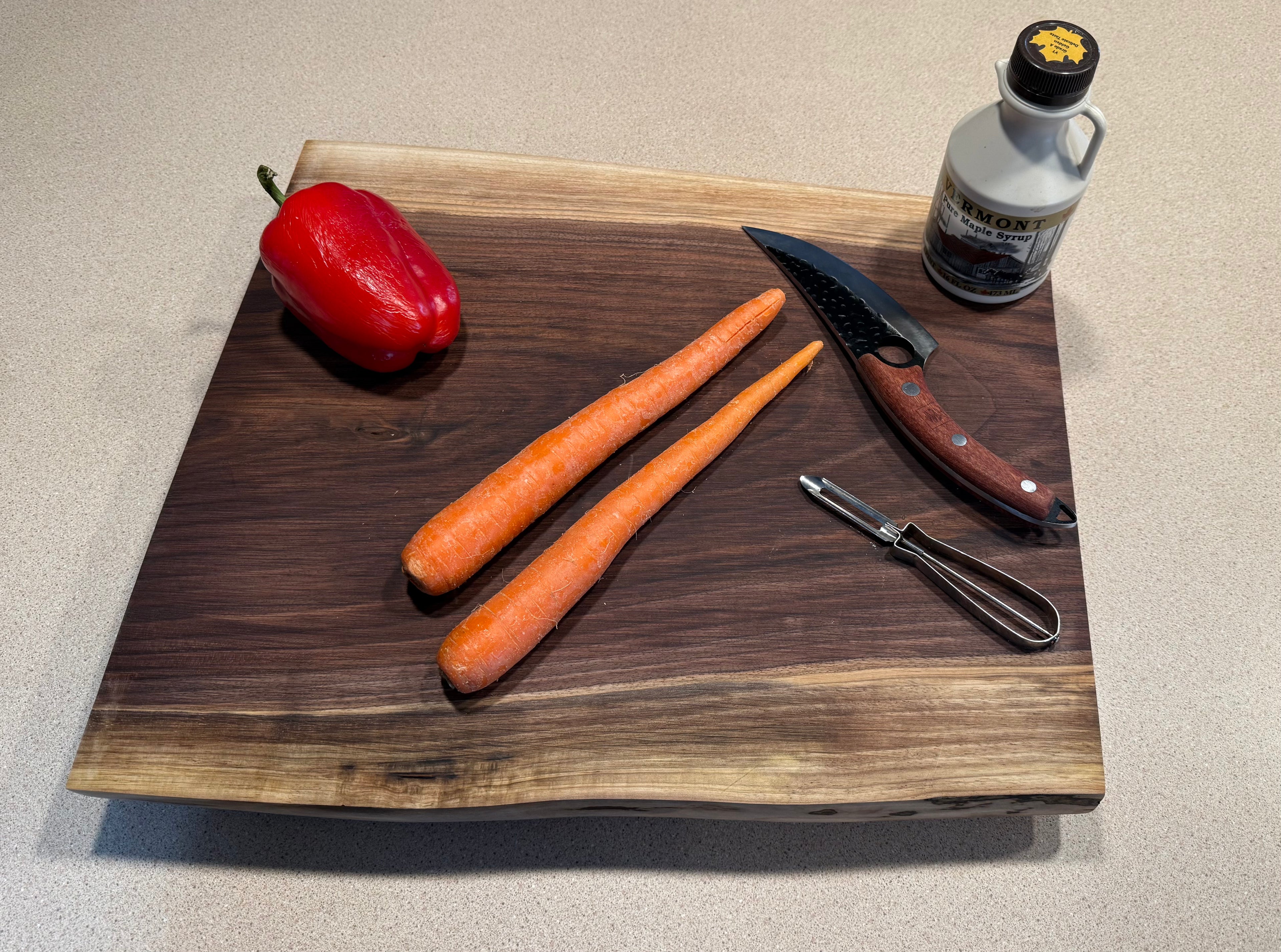 Live-edged Black Walnut Cutting Board 19 inch