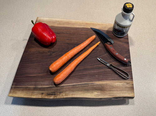 Live-edged Black Walnut Cutting Board 19 inch